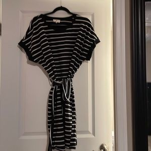 Black and white T-shirt dress